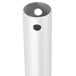 A close-up of a white metal Unger mop handle tube.