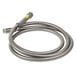 A 108" stainless steel flexible hose with metal fittings.