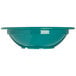 A teal Carlisle polycarbonate fruit bowl.