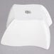 An American Metalcraft Prestige white square wave porcelain bowl with a logo on it.