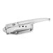 A Kason chrome steel heavy spring door latch with a handle.