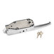 A Kason door latch with keys on a white background.