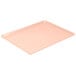 A light peach Cambro dietary tray on a white background.