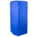 A blue Curtron Insul-Cover for a bun pan rack.