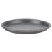 An American Metalcraft Hard Coat Anodized Aluminum Pizza Pan on a white surface.