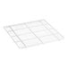 A white wire rack on a white background.