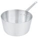 A Vollrath Arkadia aluminum sauce pan with a handle.