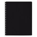 A black leather Fellowes Classic Grain texture binding system cover.
