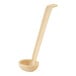 A beige plastic Cambro ladle with a long handle and a bowl on the end.