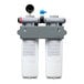 A 3M dual cartridge water filtration system for ice machines on a white background.