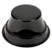 A black Cal-Mil step bowl on a white background.