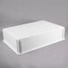 A white rectangular Cambro pizza dough proofing box.