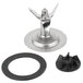A stainless steel Waring CAC102 repair kit with a black gasket.