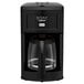 A black STAY by Cuisinart coffee maker with a glass pot.