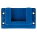 A blue rectangular wall-mount bracket with two holes.