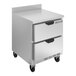 A white Beverage-Air worktop refrigerator with two drawers.