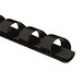 A black plastic Fellowes binding comb with 20 rings.