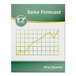 A white Fellowes presentation cover with a green and white graph.