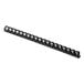 A black plastic Fellowes binding comb with 55 holes.