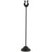 An American Metalcraft black metal harp card holder with a weighted black base.