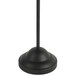 An American Metalcraft black metal harp card holder with a black weighted base.