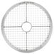 A round metal grid with a grid pattern.