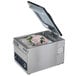 A Hamilton Beach PrimaVac 254 chamber vacuum sealer with meat inside.