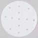 A white circle with black dots.