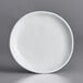 An American Metalcraft Crave white melamine bread and butter plate with a small rim.
