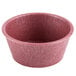 a red bowl with a white background