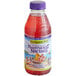 A Nantucket Nectars bottle of Pomegranate Pear juice with a purple cap.