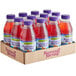 A cardboard box containing 12 bottles of Nantucket Nectars Pomegranate Pear Juice.