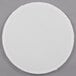 A white Enjay round cake drum with a white edge.