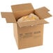 A white cardboard box with a yellow plastic bag of Martin's Quality Liquid Whole Eggs inside.
