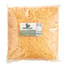 A Cornerstone bag of shredded cheddar cheese on a white background with a label.