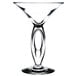 A clear Libbey martini glass with a curved stem.
