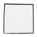 A white square Enjay cake board with black trim.