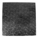 A black square Enjay cake drum with leaf patterns.