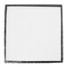 A white square cake drum with a black border.