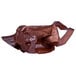 A 1/6 size brown plastic T-shirt bag.