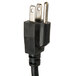 The black power cord for a McCann's Big Mac Fastflow Carbonator with two plugs on it.
