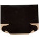 A black rectangular bakery box with white corners.