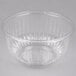A Dart clear plastic bowl with a rim.