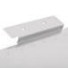 A white plastic Manitowoc ice deflector with two holes in it.