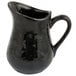 An American Metalcraft black porcelain bell creamer with a handle.