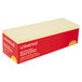 A rectangular white box of yellow Universal 3" x 3" self-stick note pads.