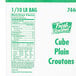 A package of Fresh Gourmet Plain Cube Croutons.