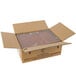 A brown rectangular Brooklyn Cannoli Co. tiramisu pan box with the lid open.