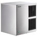 A stainless steel Hoshizaki air cooled ice machine with black vents.