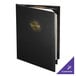 A black Menu Solutions Chadwick Collection menu cover with gold text.